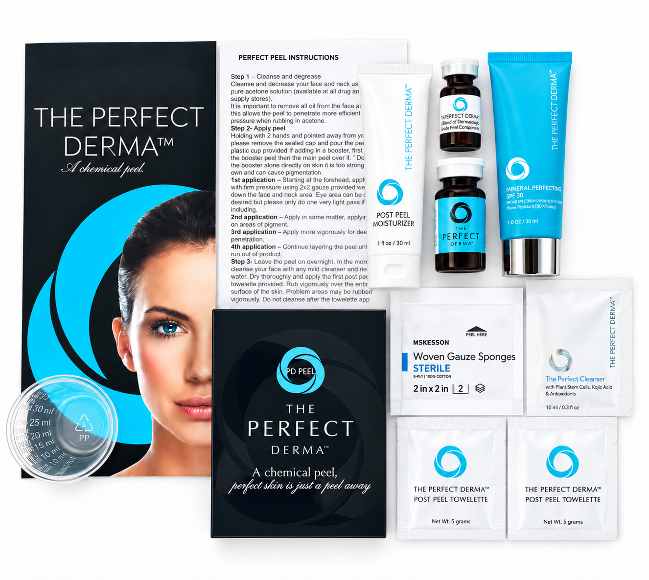 The Perfect Derma Peel Kit with Clear Booster - Acne Chemical Peel