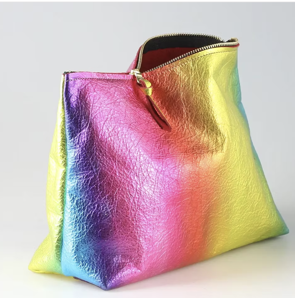The Metallic Makeup Clutch In Ombre